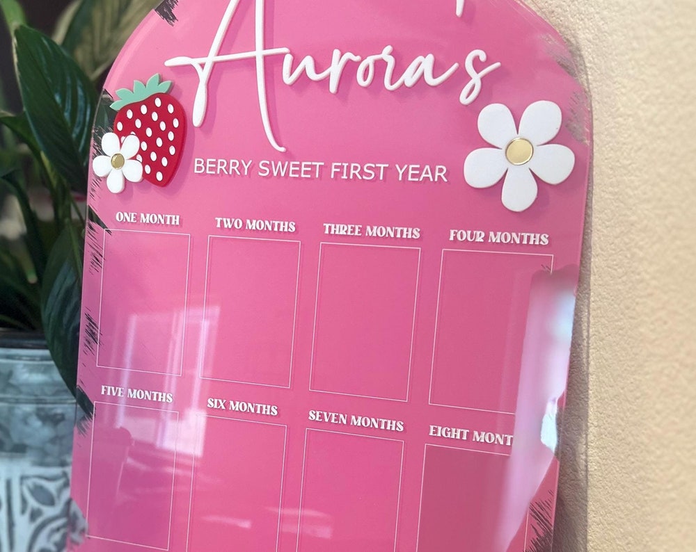 'Berry Sweet First Year' Photo Board